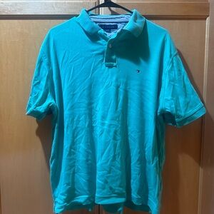tommy hilfiger blue green polo